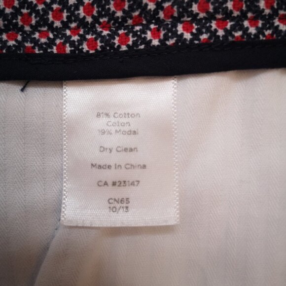 Talbots Heritage Petites Ladies Size 14P Navy & Red Pants - Picture 10 of 12